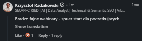 Opinia od Uczestnik 7